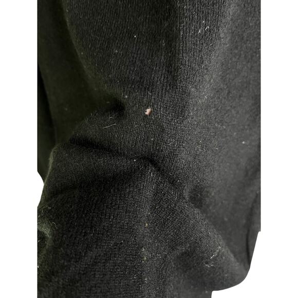 Aqua Cashmere Sweater Womens Large Black Crewneck Classic Minimal - Picture 7 of 8